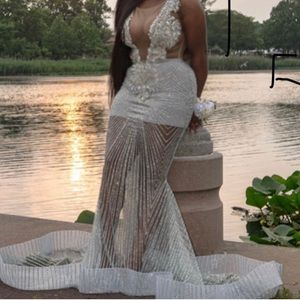 Flashy and trendy Custom made prom dress
